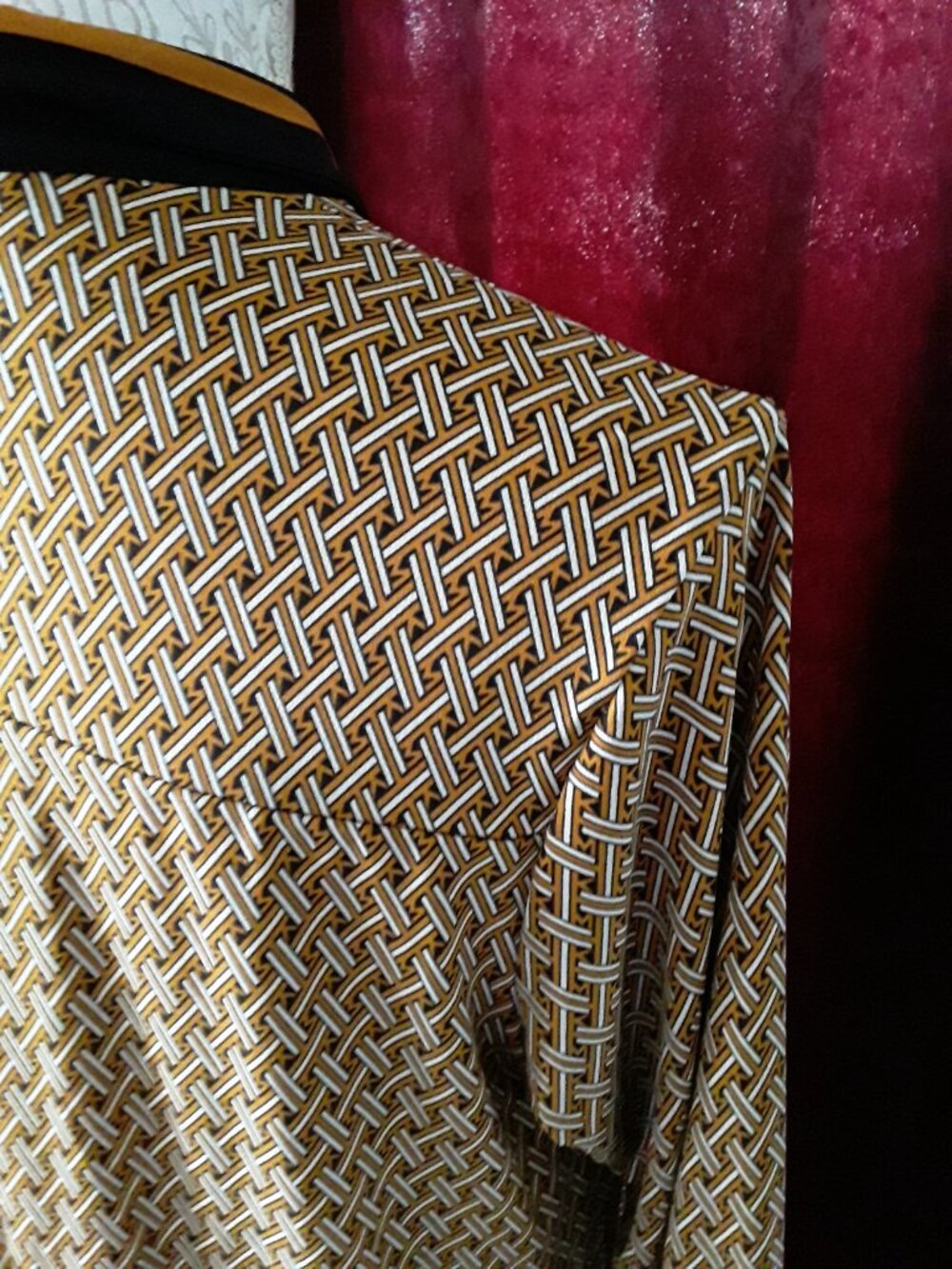 MICHAEL Michael Kors tie neckline gold accent top size L - Picture 8 of 9